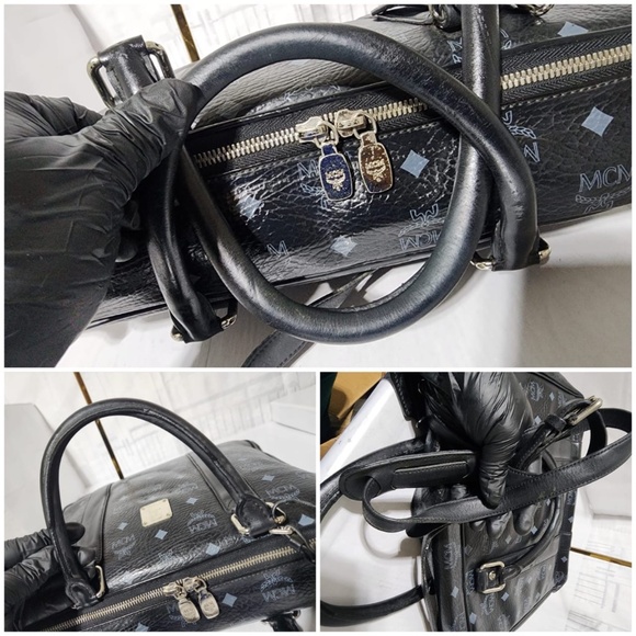 Authentic MCM Visetos Briefcase/Laptop Bag Black - Picture 6 of 15